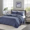3 Piece Quilt Set Navy King/Cal King