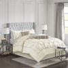 7 Piece Tufted Comforter Set Ivory Cal King