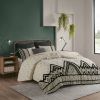 3 Piece Cotton and Flax Linen Blend Comforter Set Natural King/Cal King