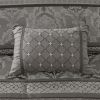 7 Piece Jacquard Comforter Set Grey King