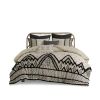 3 Piece Cotton and Flax Linen Blend Comforter Set Natural King/Cal King