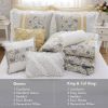 9 Piece Cotton Percale Comforter Set Yellow Queen