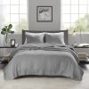 3 Piece Quilt Set Grey King/Cal King