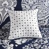 7 Piece Cotton Printed Comforter Set Indigo Cal King