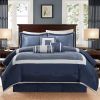 7 Piece Comforter Set Navy King