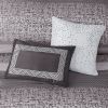 7 Piece Jacquard Comforter Set Grey/Taupe Queen