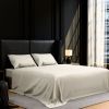 Bedding King Bed Sheets Set - 4 Piece Bedding - Brushed Microfiber - Shrinkage and Fade Resistant - Easy Care (King, White)