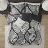 7 Piece Cotton Printed Comforter Set Black King