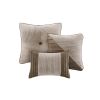 7 Piece Micro Corduroy Comforter Set Taupe King
