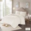 2 Piece Cotton Chenille Comforter Set Off-White Twin/Twin XL