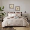 Cotton Jacquard Comforter Set Blush Full/Queen