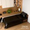 Satin Bed Sheets, Twin Size Sheets Set, 3 Pcs Silky Bedding Set with 15 Inches Deep Pocket for Mattress (Twin, Black)