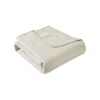 Oversized Quilted Throw Ivory 60x70"