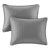 3 Piece Quilt Set Grey Full/Queen