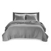 3 Piece Quilt Set Grey King/Cal King