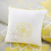 Printed Cotton Sateen Comforter Set Taupe Grey/Yellow King