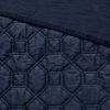 3 Piece Velvet Quilt Set Navy Full/Queen