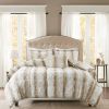 King 4PC Faux Fur Comforter Set