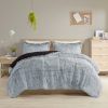 Full/Queen Shaggy Long Fur Comforter Mini Set