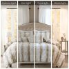 King 4PC Faux Fur Comforter Set